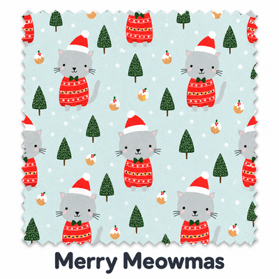 Merry Meowmas fabric