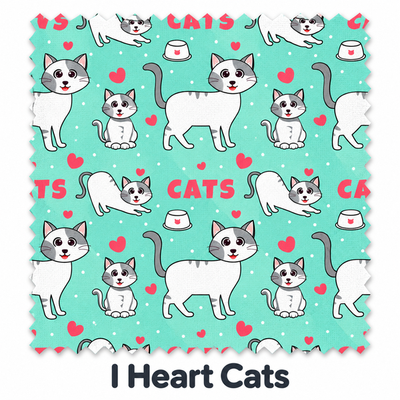 I Heart Cats fabric
