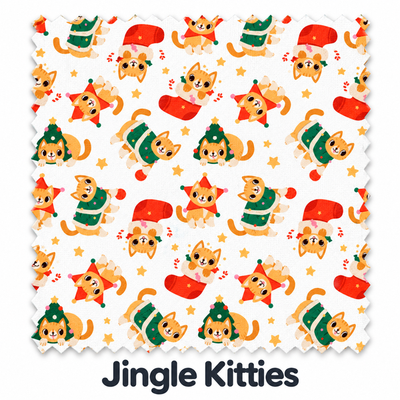 Jingle Kitties fabric