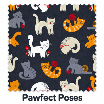 Pawfect Poses fabric